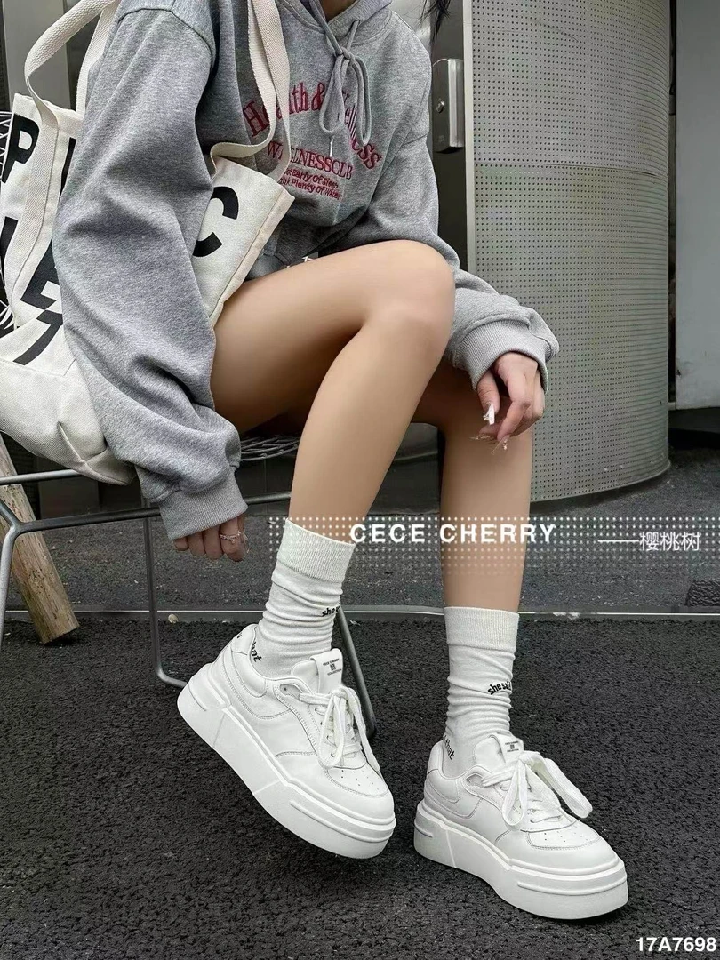 2025春季厚底经典百搭小白鞋7698