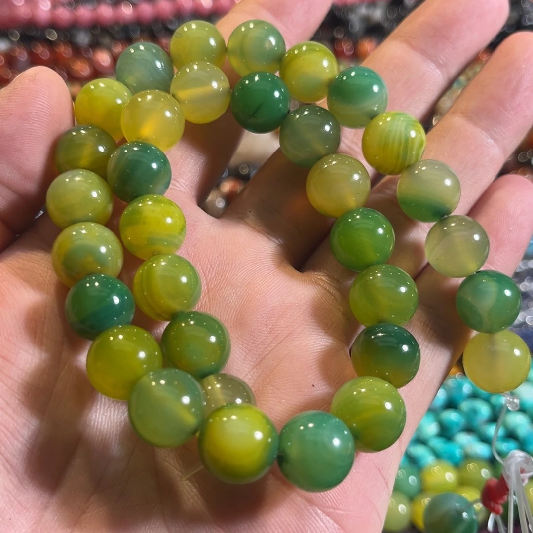 未镶嵌玛瑙/玉髓珠宝半成品葡萄玛瑙一条12mm