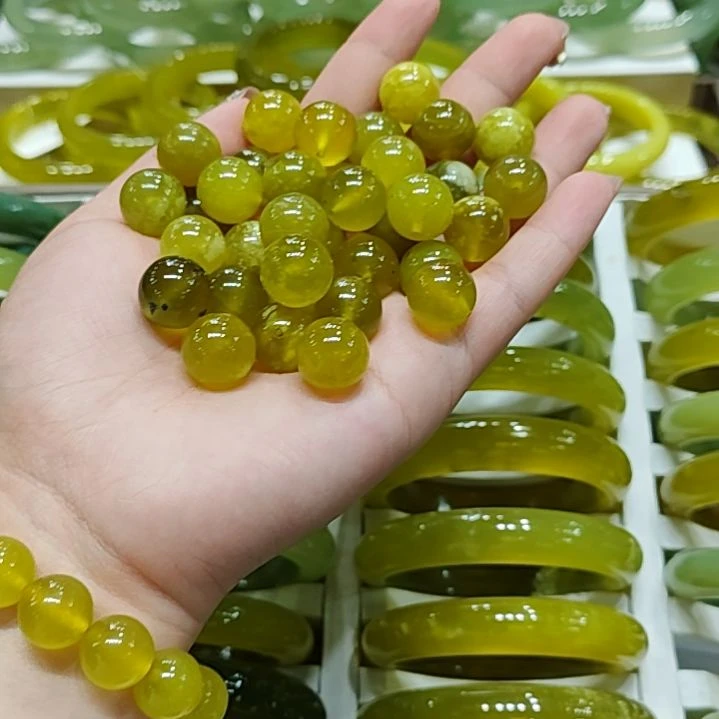 岫玉未镶嵌手镯微瑕介意勿拍卡14