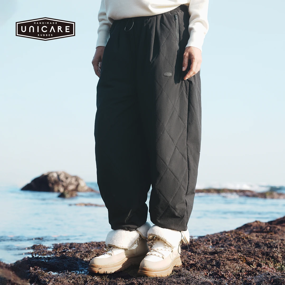 UNICARE新雪丽秋冬高效保暖棉裤 束脚可调节收腰加厚防寒长裤2025