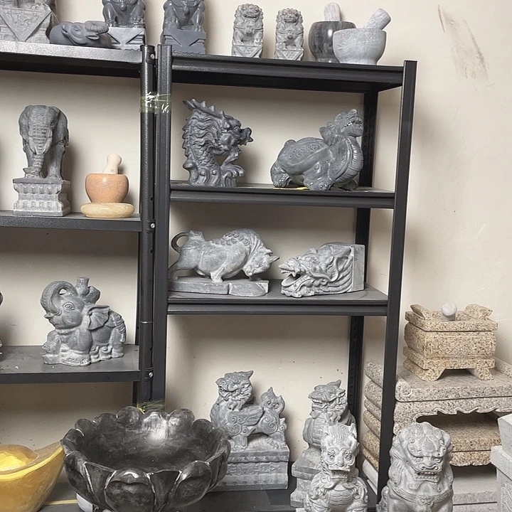 天然青石晚霞红捣碎器整套一个