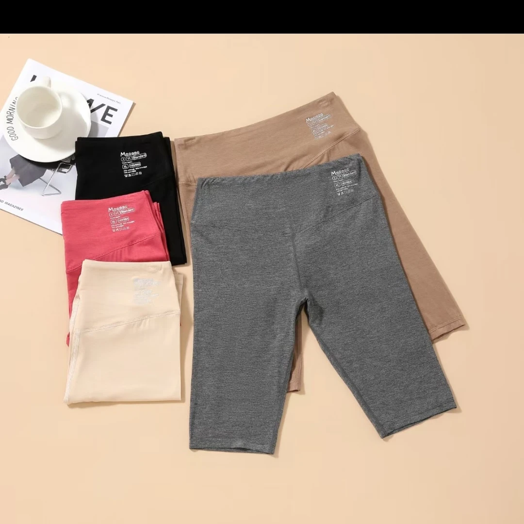 松紧带薄款松紧夏季5分打底裤休闲裤女