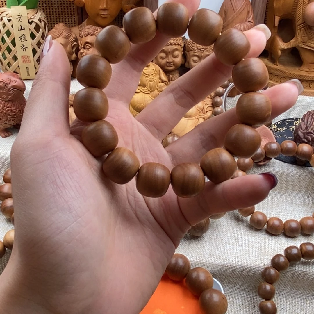 手串/手链檀香木迈索尔，老山檀香，焦糖15.16