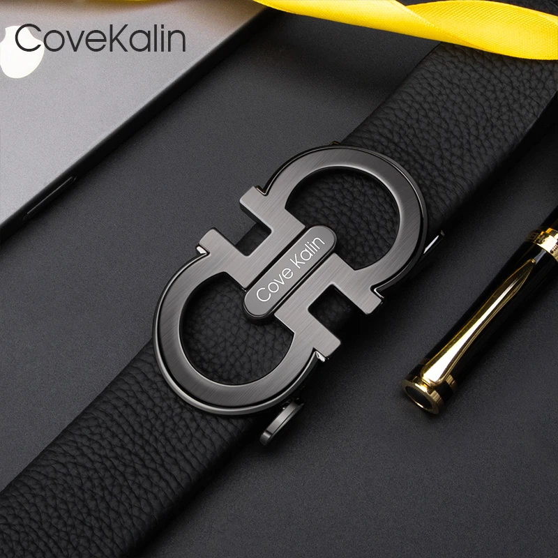 男士配饰真牛皮皮带男士自动扣轻奢时尚休闲百搭年轻人潮流腰带男