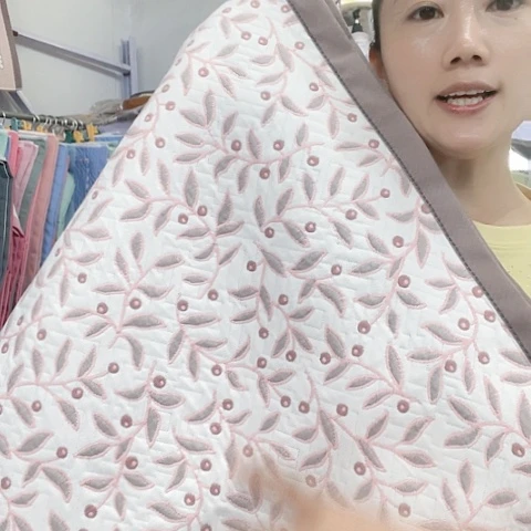 棉咖啡色小树叶纯棉