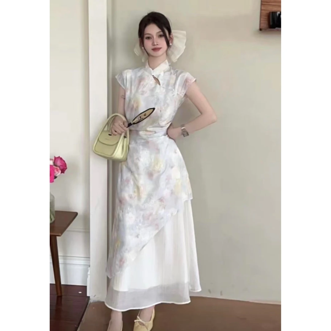 【婷婷家】小个子夏季新中式国风连衣裙#5999