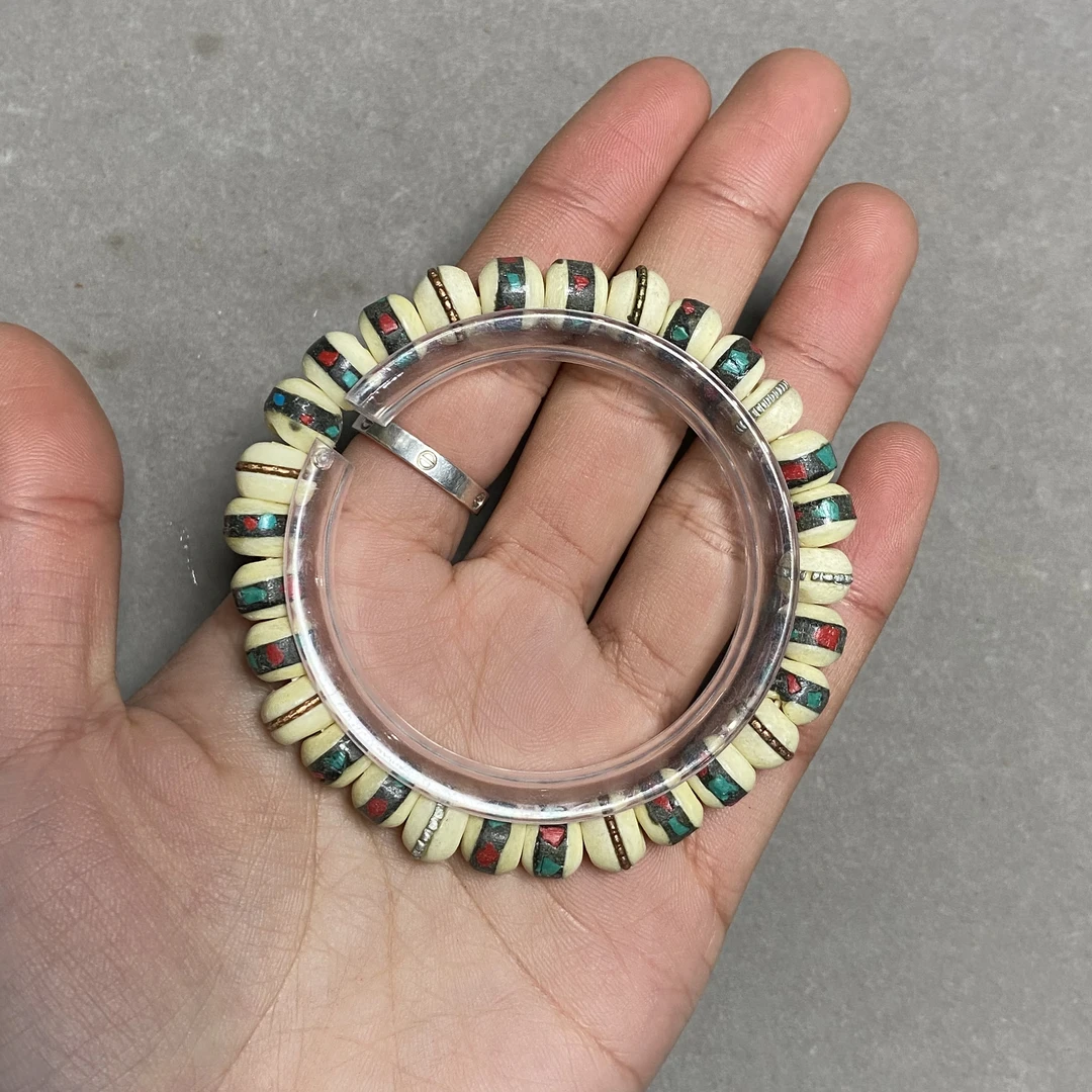 B436 驼骨汉堡珠 单圈手串