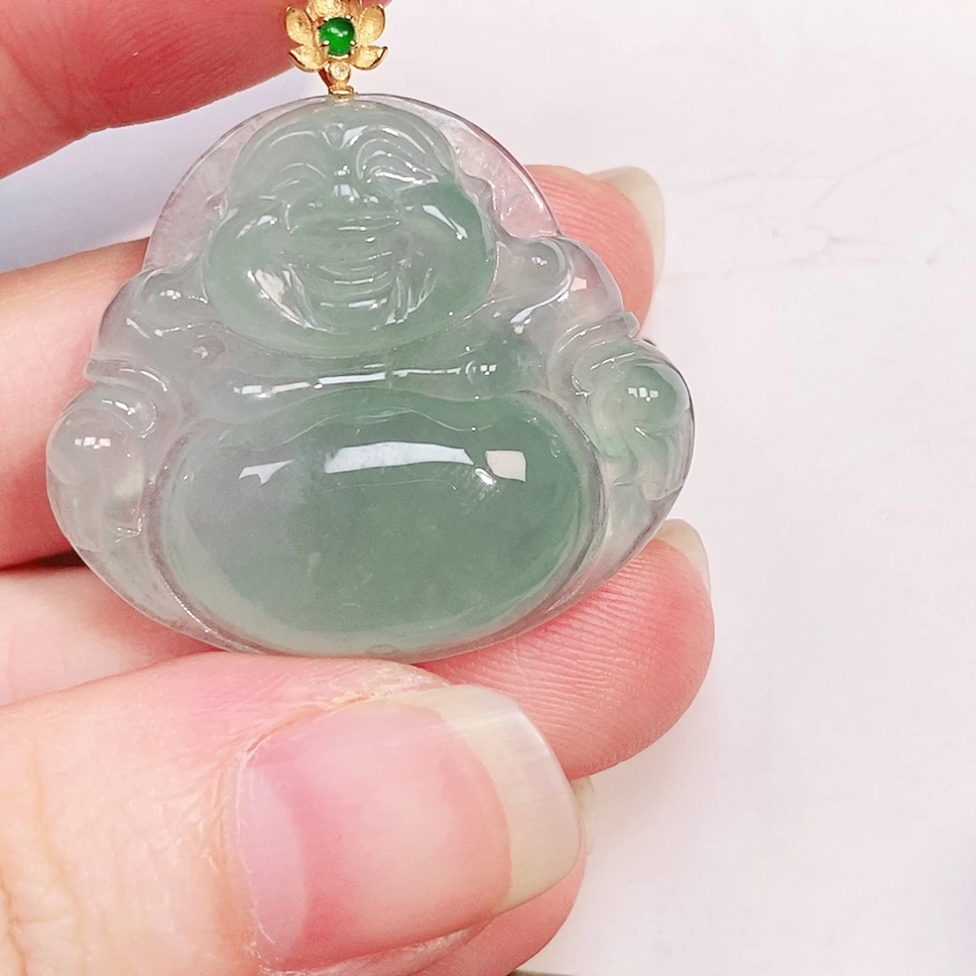 颈饰18K金镶嵌翡翠