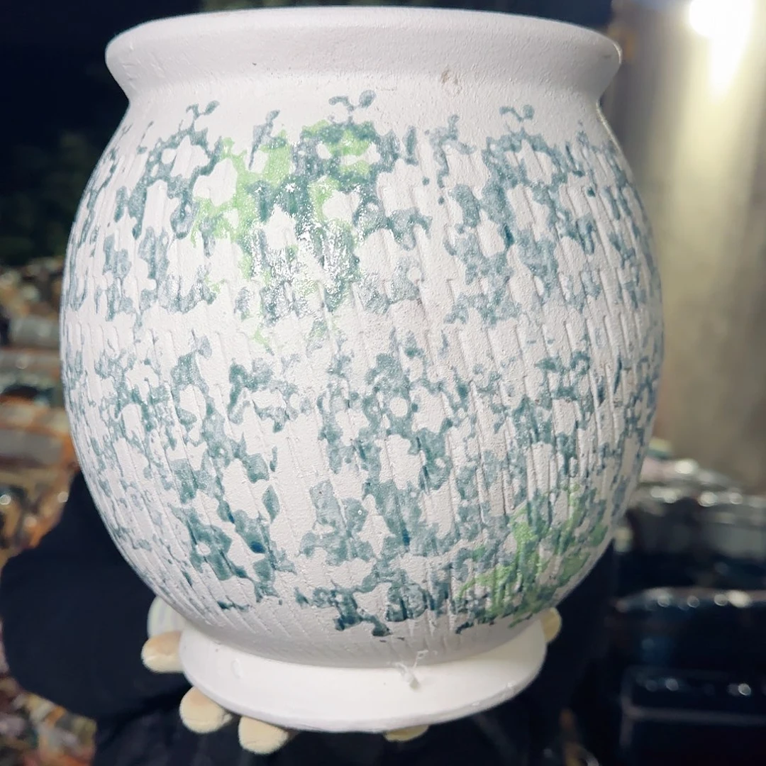 紫砂花盆高24口19