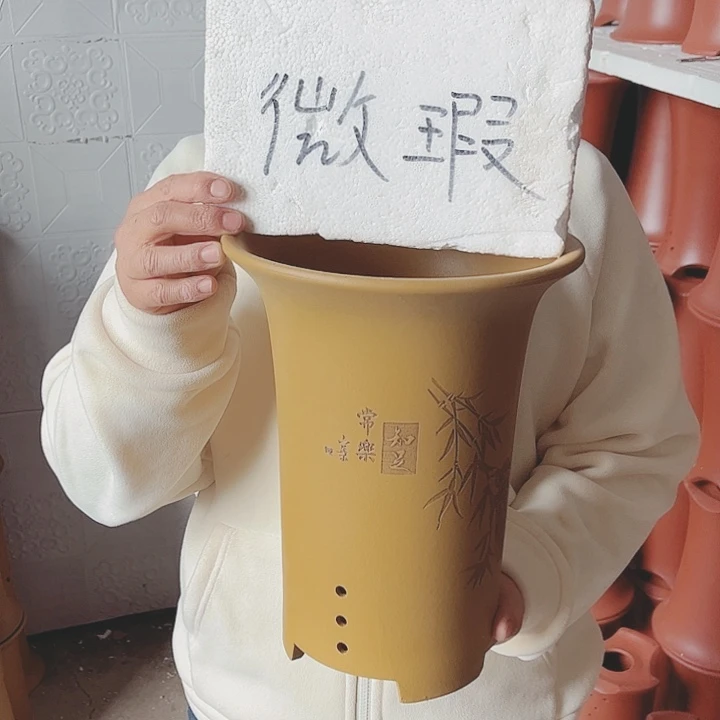 紫砂宜兴紫砂花盆