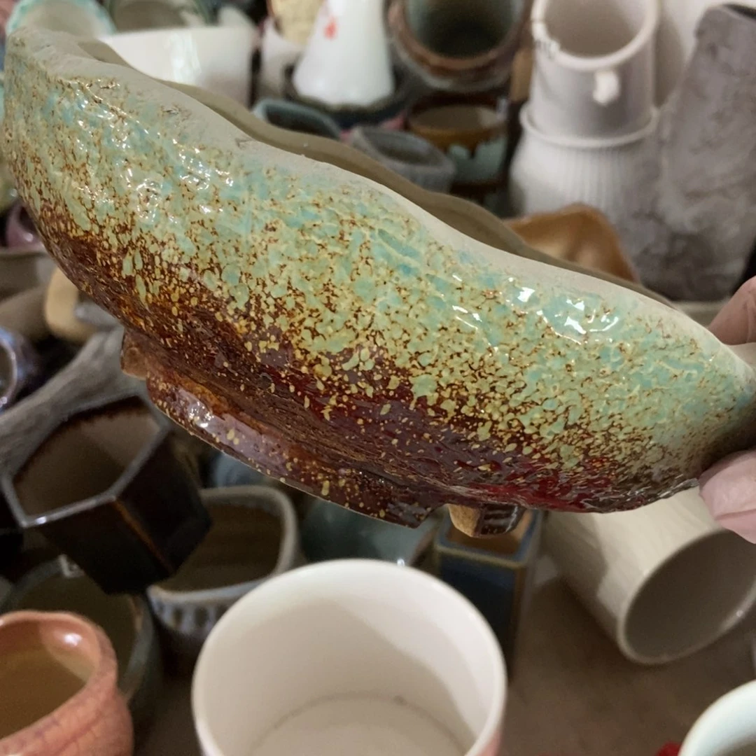 红陶高温陶瓷花盆