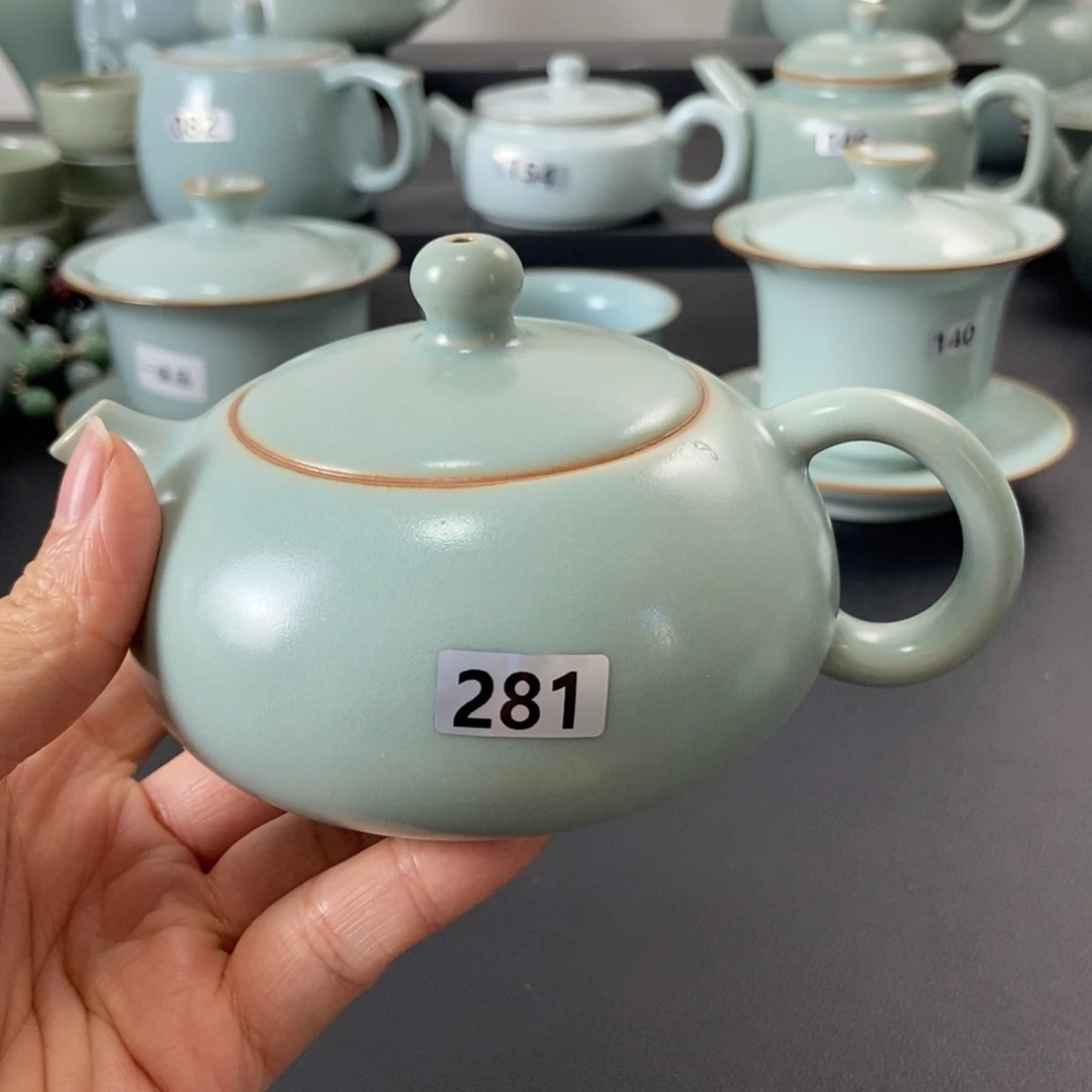 米***l壶一级品仿古釉扁腹壶
