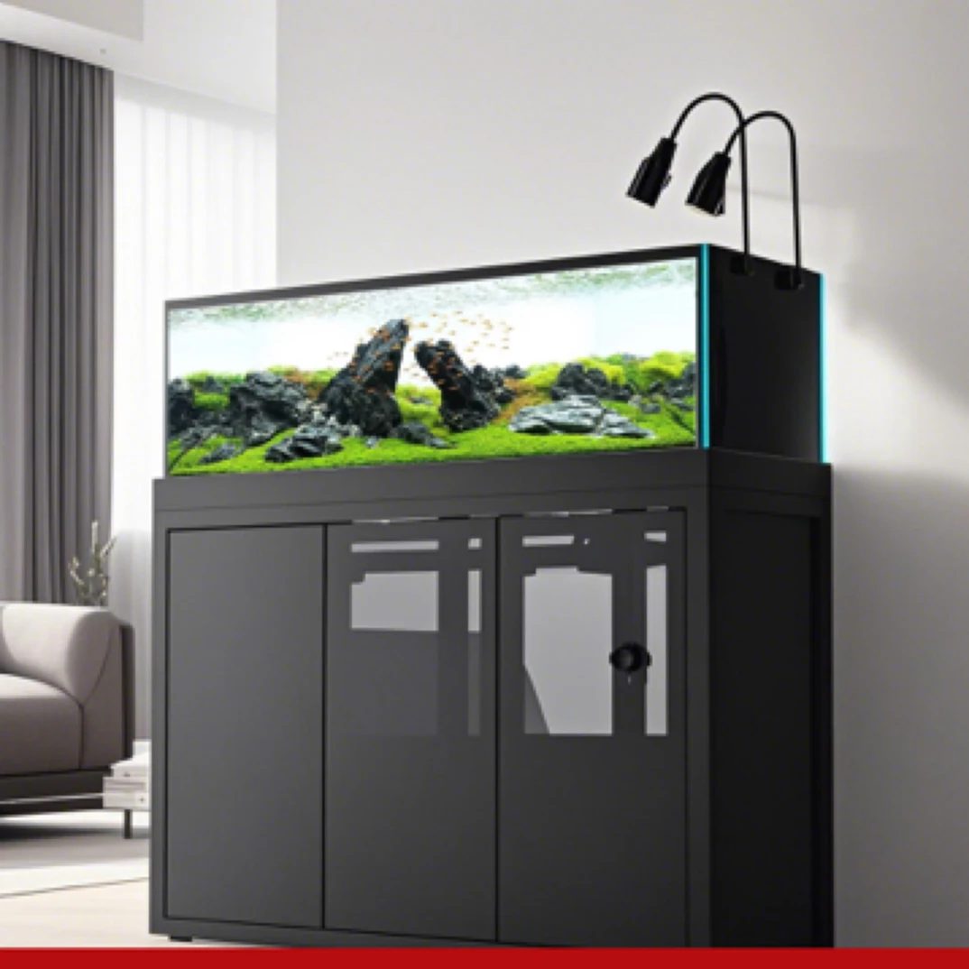 生态溪流缸赫希极窄溢流野采南美原生缸创意造景鱼缸屏风水切底滤