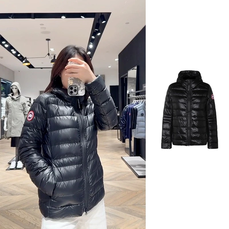 未使用 CANADA GOOSE 轻薄款徽标连帽羽绒帽衫Cypress 2242W-9061