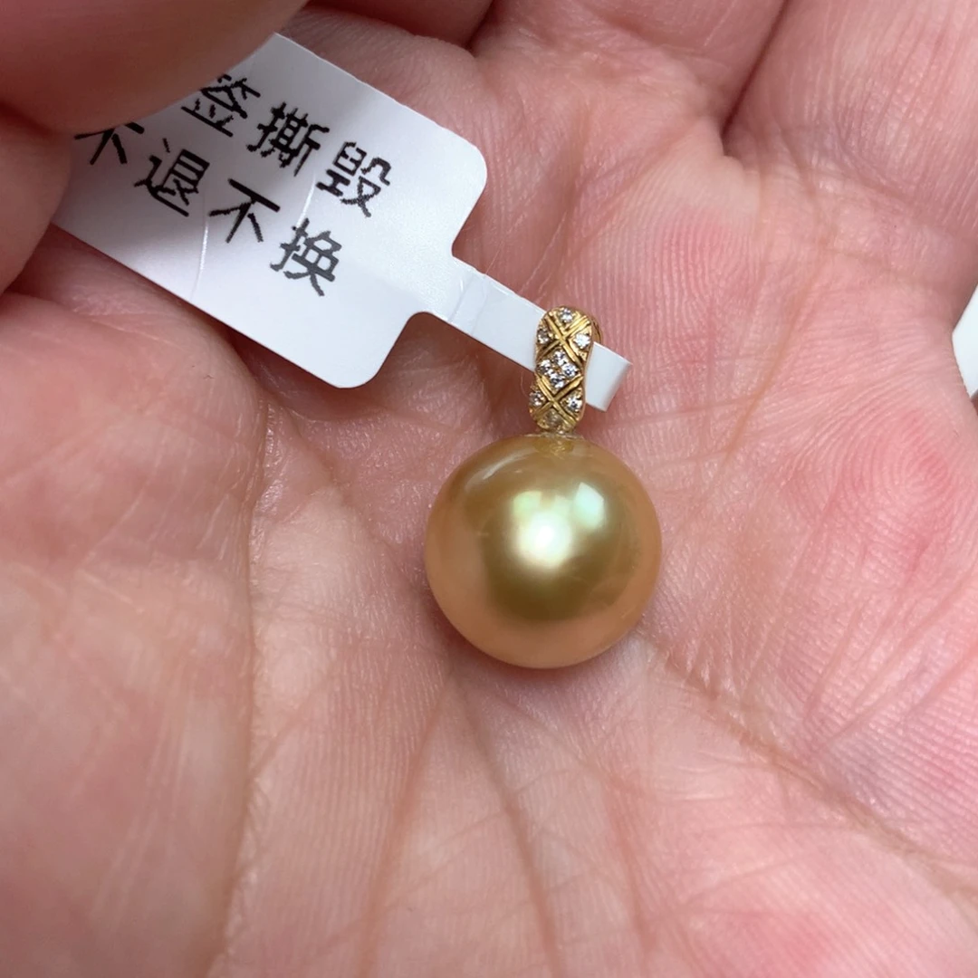 海水珍珠18K金镶嵌颈饰