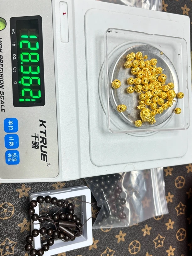 足金999卡8金刚珠配饰