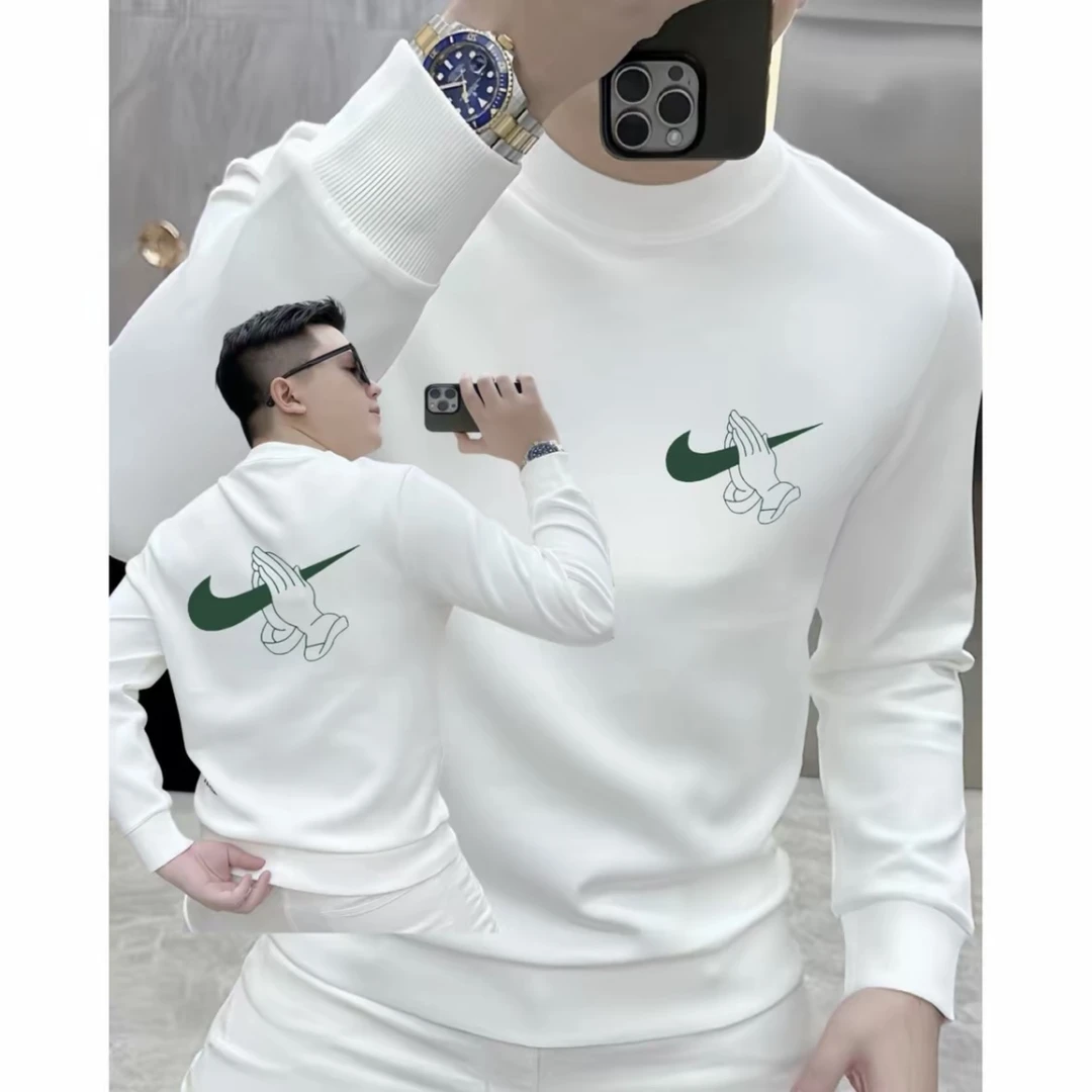 美式痞帅潮流修身百搭长袖潮牌套头卫衣青年男女款休闲圆领上衣服