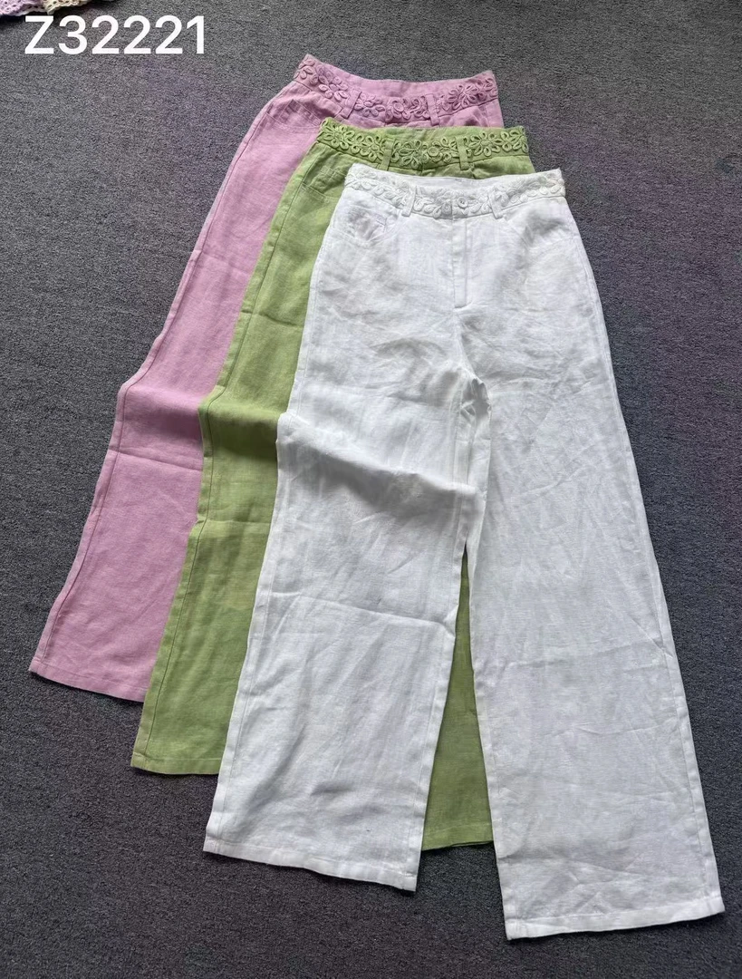 2221夏季九分直筒裤阔腿裤高腰阔腿休闲裤宽松