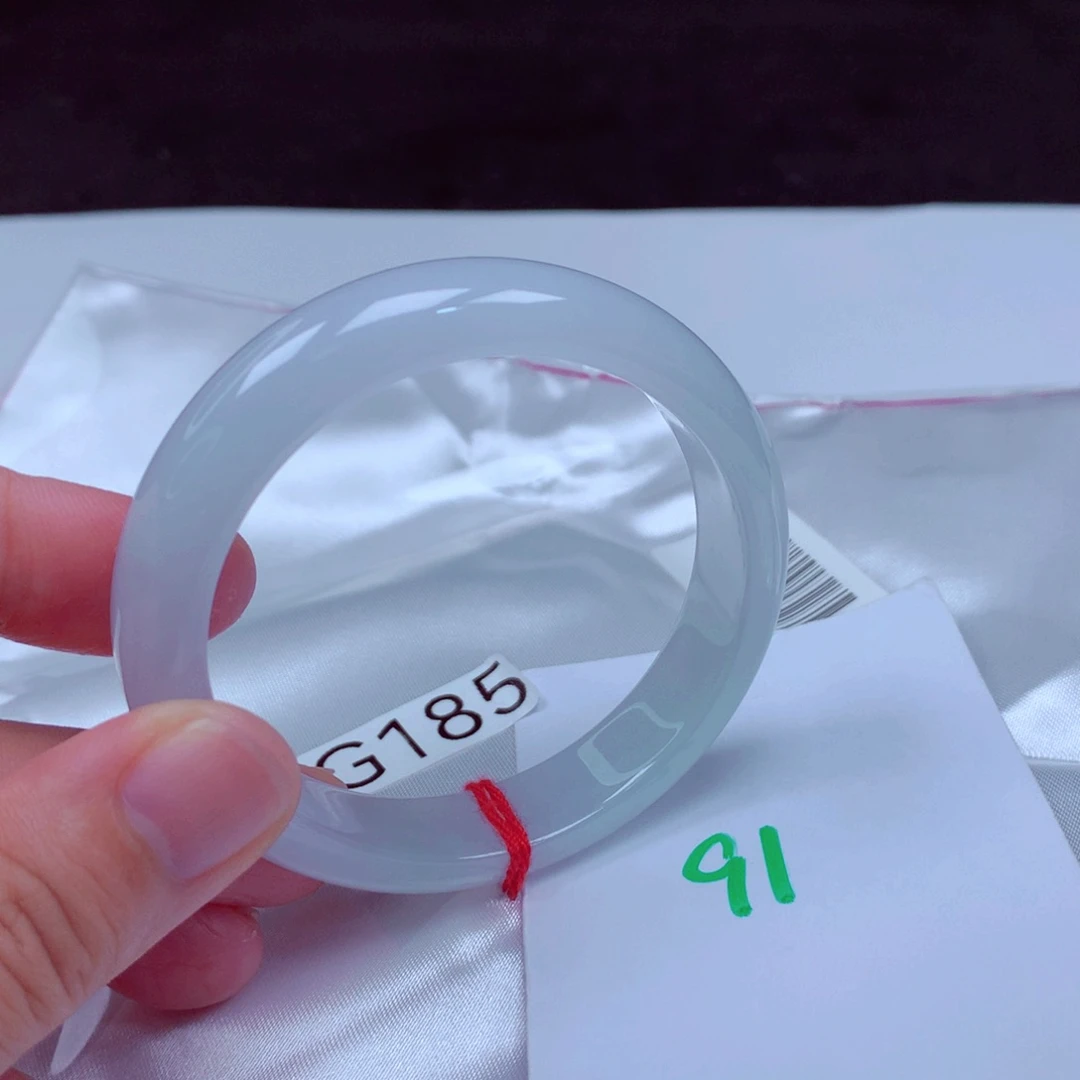 未镶嵌手镯翡翠缅甸天然A货翡翠手镯57.4贵妃