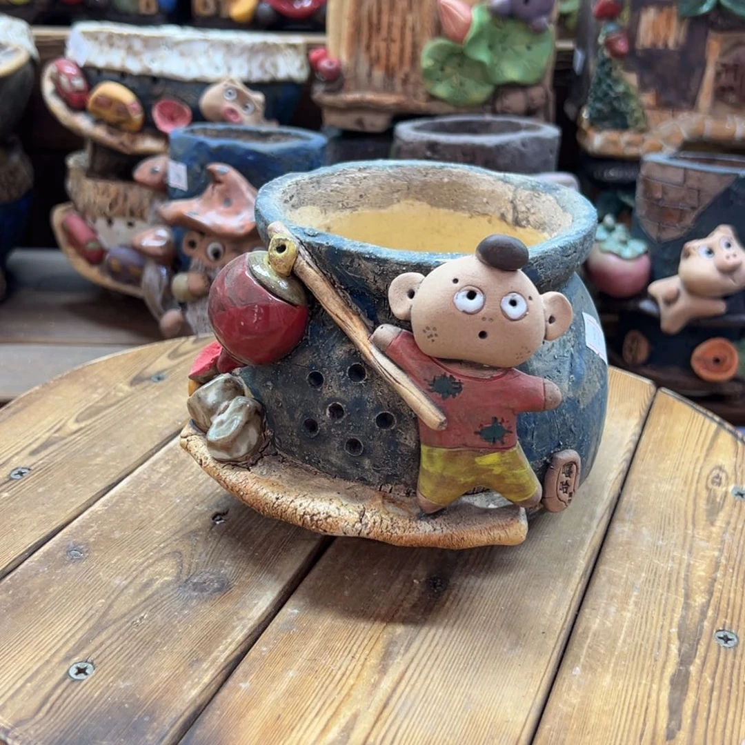 嘻哈多肉花盆百搭