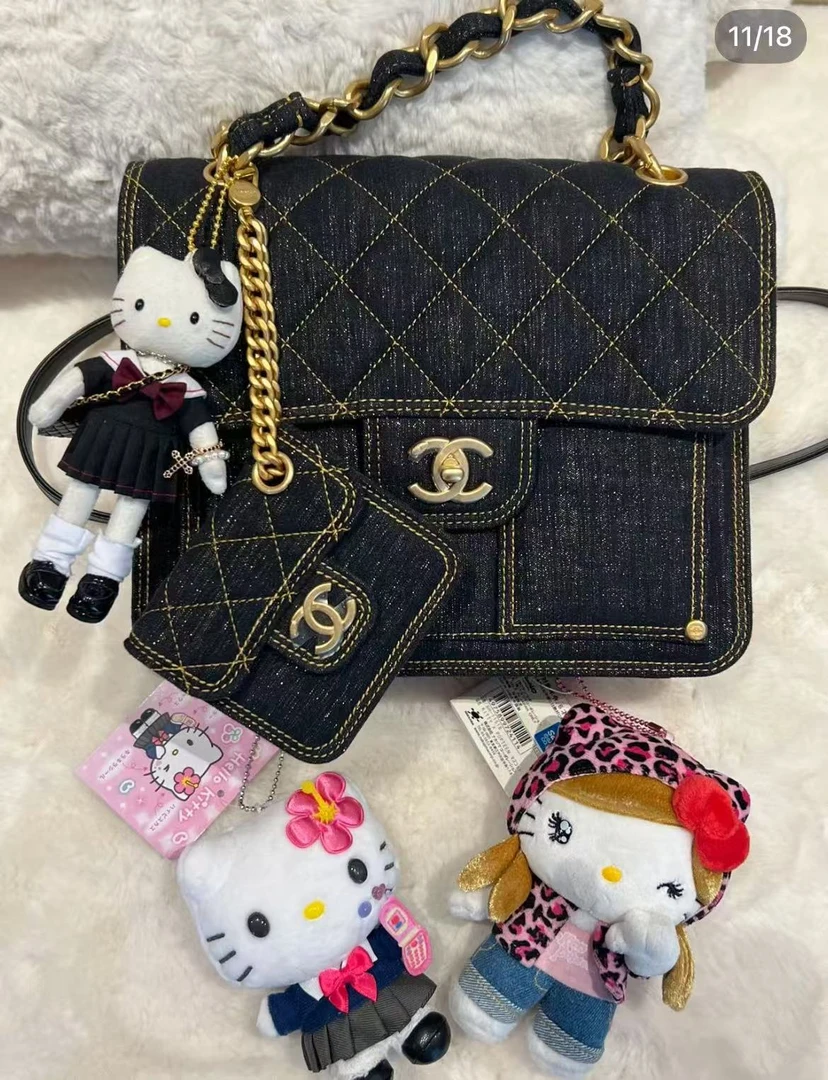 99新 Chanel/香奈儿 23s牛仔双肩包 芯片 13263505