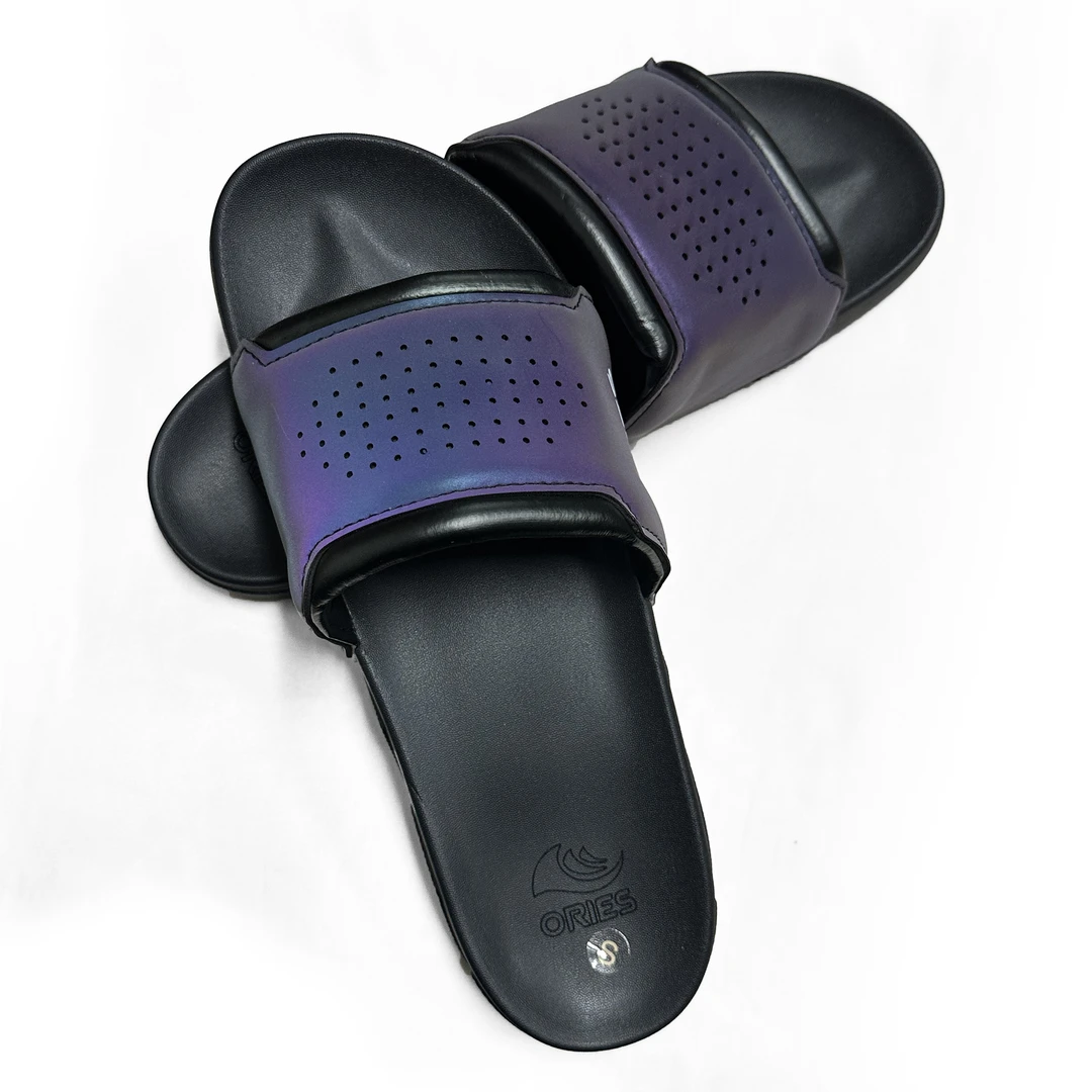 春夏新品！柔软舒适透气网眼男士一字拖拖鞋E457