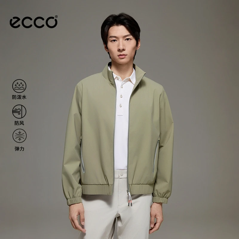 ECCO爱步高尔夫弹力梭织外套防风防泼水户外休闲男款EG253J037M