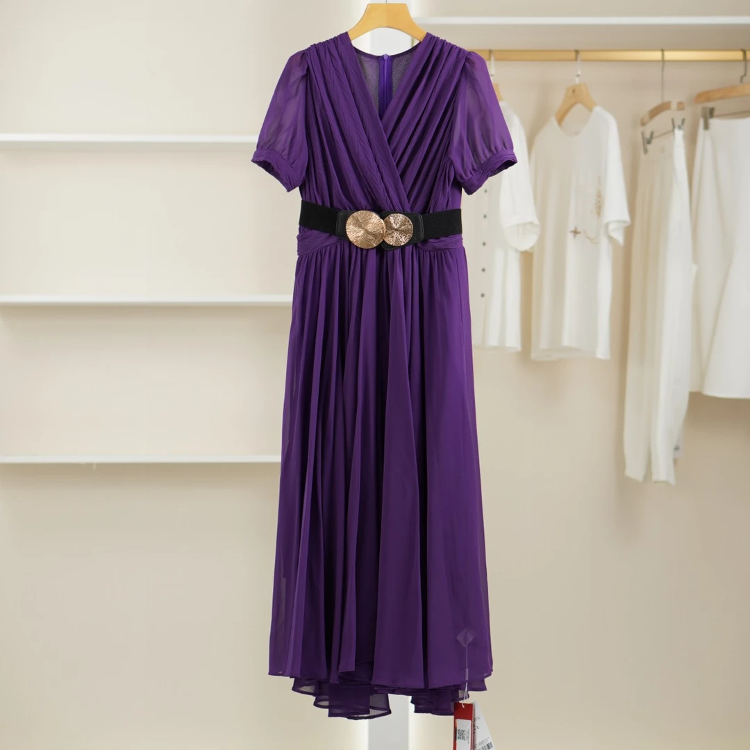 一路童行 3051320  超仙气质名媛绝美茶歇法式飘逸长裙女夏季新款