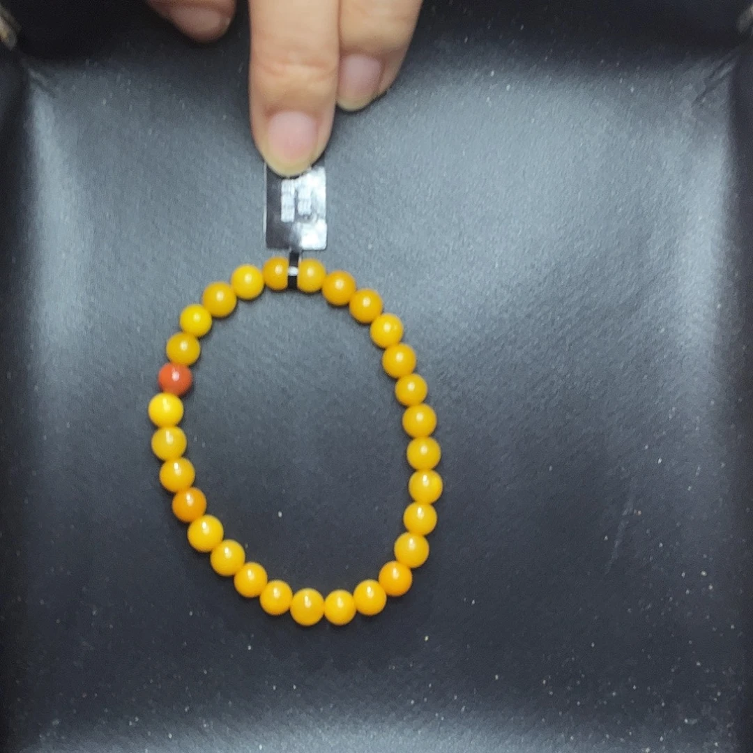 蜜蜡未镶嵌手链蜜蜡手串设计款