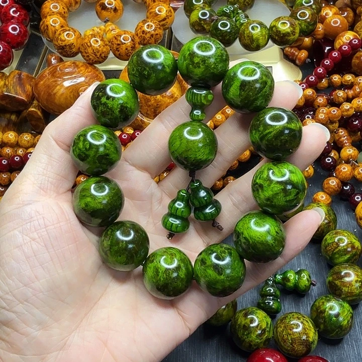 松木琥珀木文玩手串