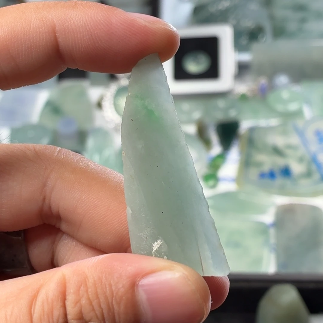 未镶嵌定制翡翠天然缅甸翡翠a货糯冰边角料