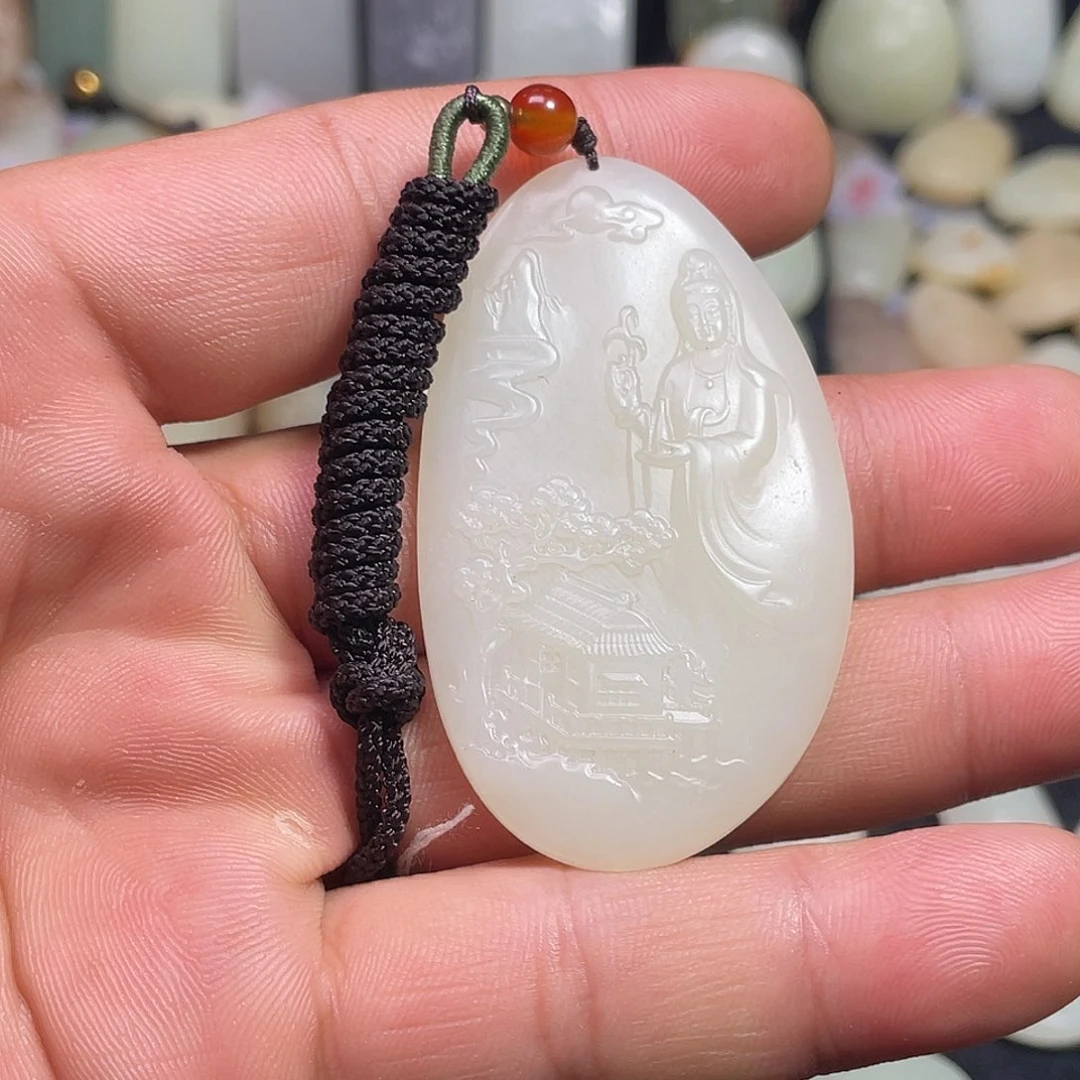 ****乐和田玉（糖玉）未镶嵌吊坠(不含链)吊坠微棉