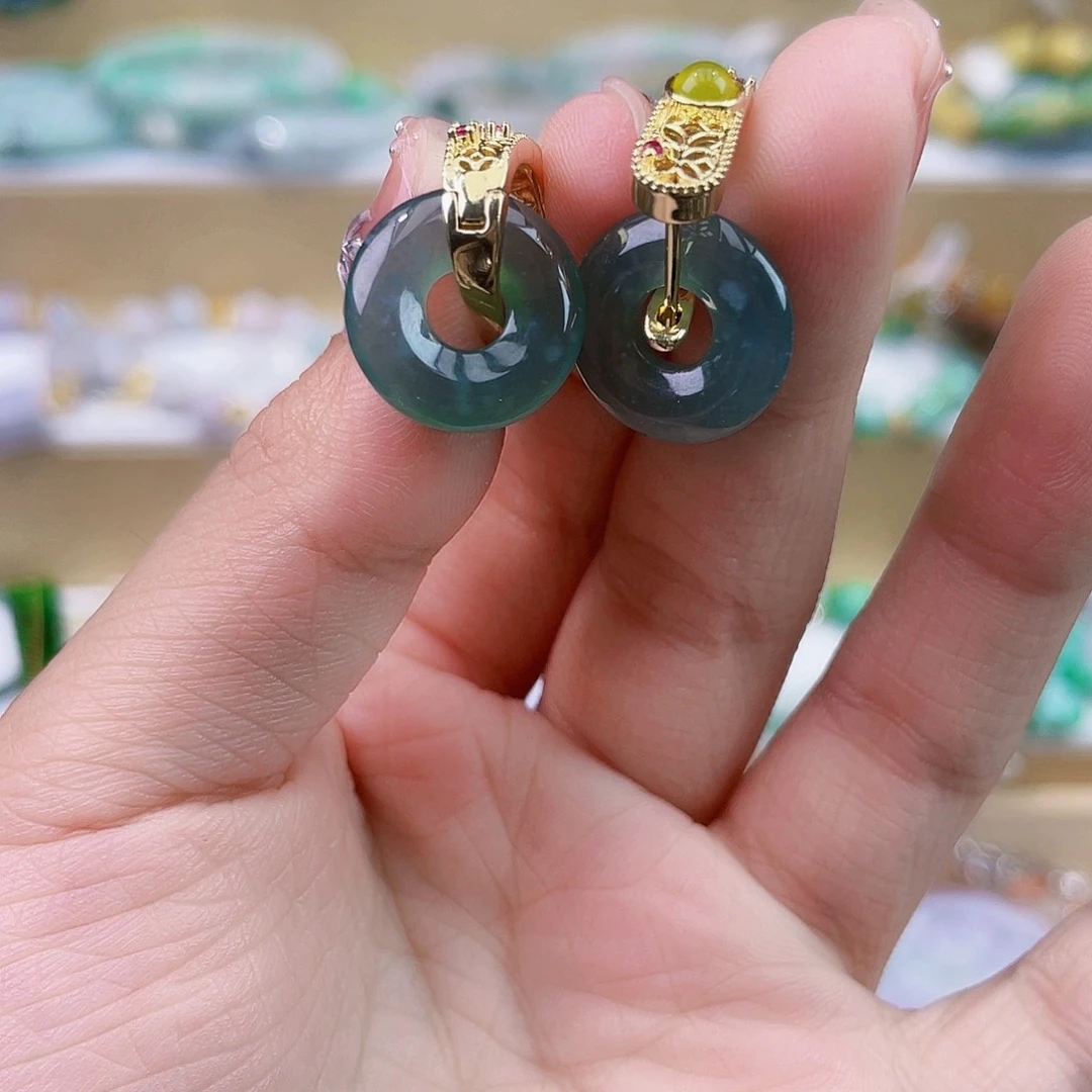 翡翠未镶嵌手链耳坠