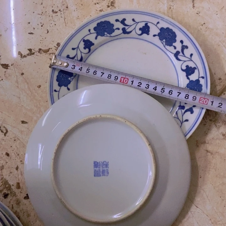 摆件2个20厘米芙蓉花平盘