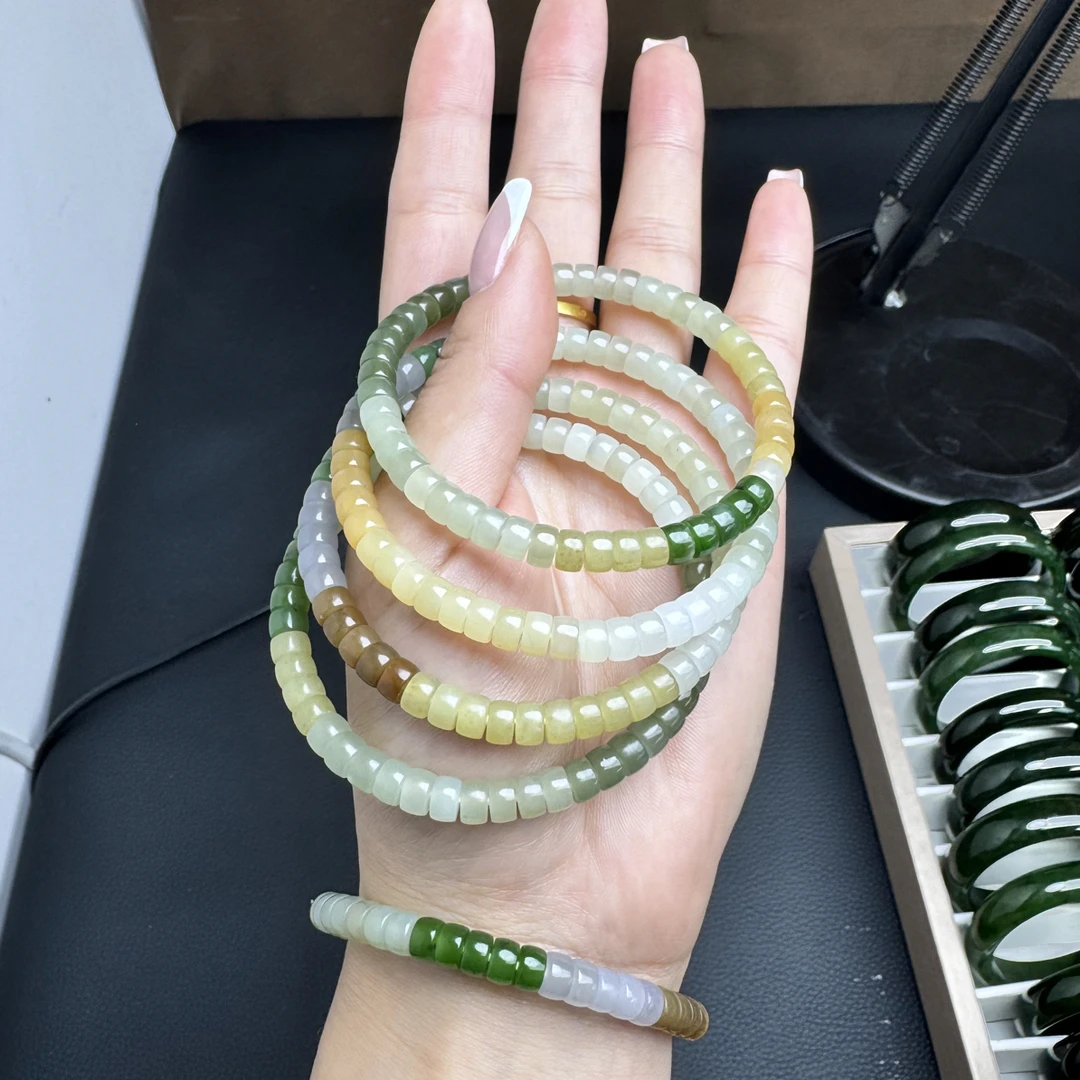 和田玉多宝 卡6直切手串渐变玉手串多样性发货  拍一发一