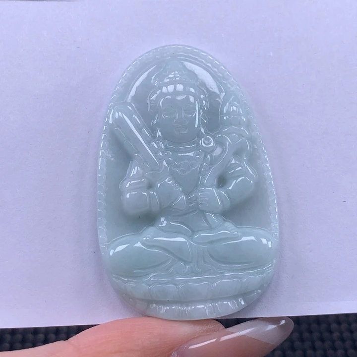 颈饰未镶嵌翡翠虚空藏菩萨吊坠