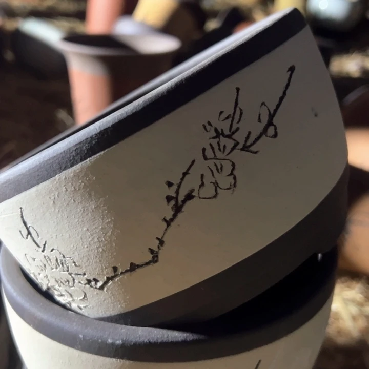 红陶紫砂碗盆口16