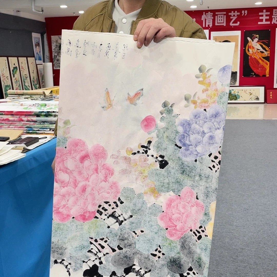 国画今天上午国画作品展示