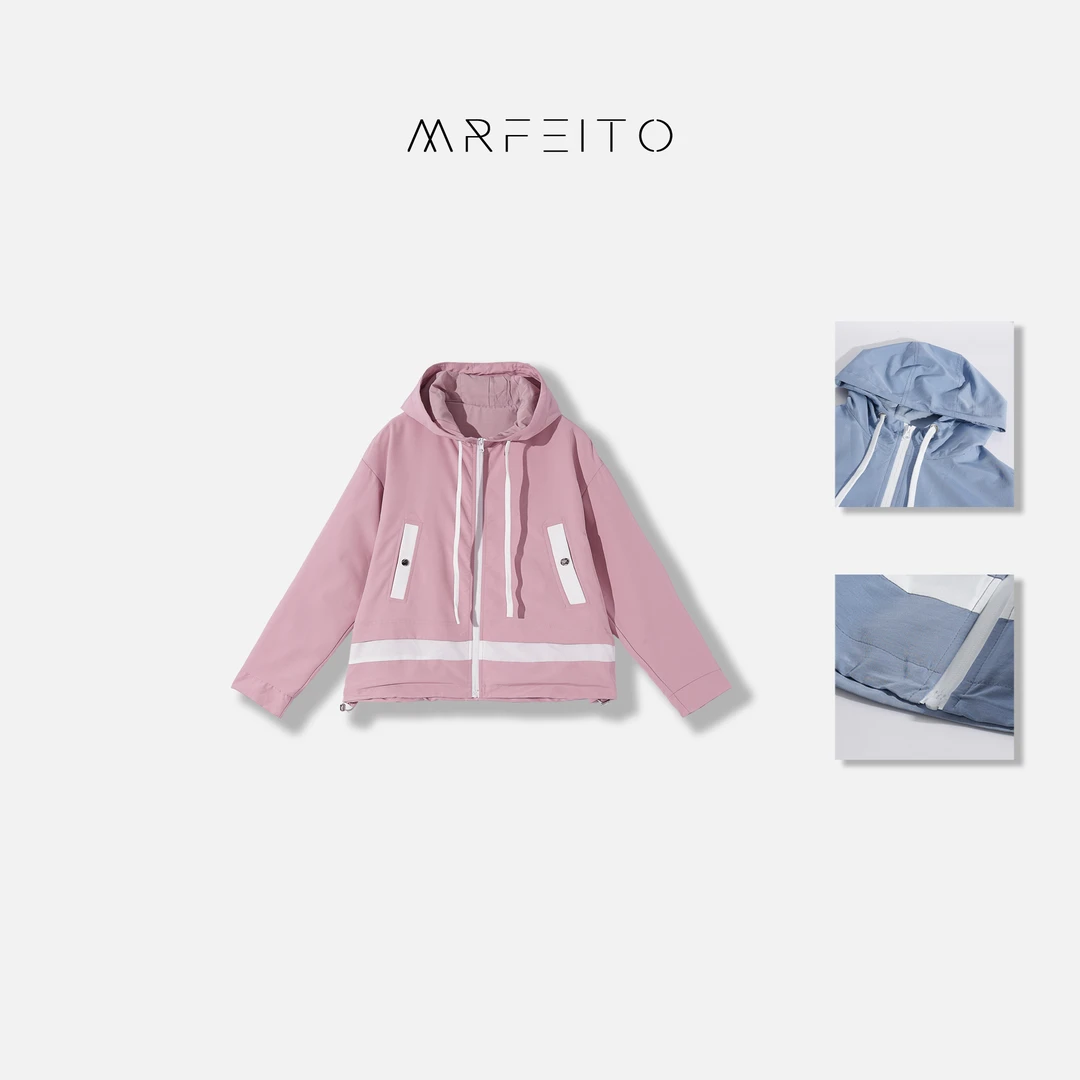 连帽撞色女士外套H16W01C23999