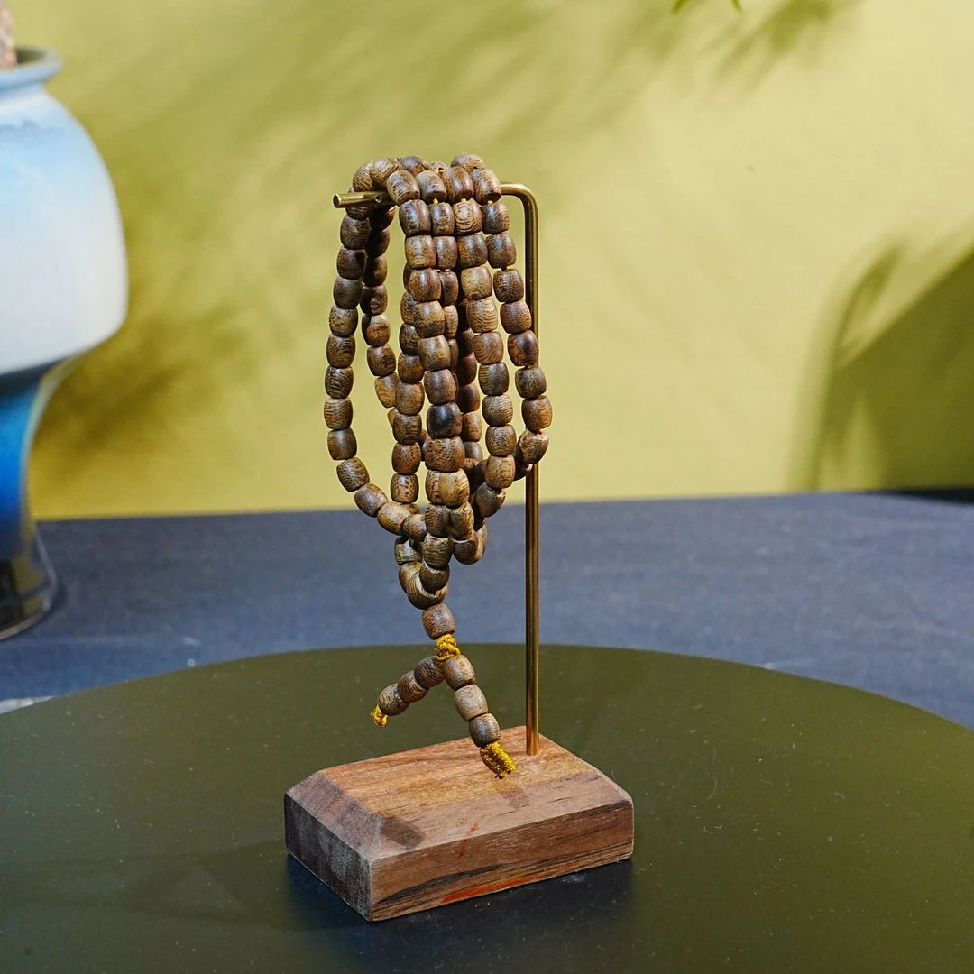 【正区】文莱软丝黑棋多圈桶珠手串 0.6x0.6cm 19.8g 251209001  F