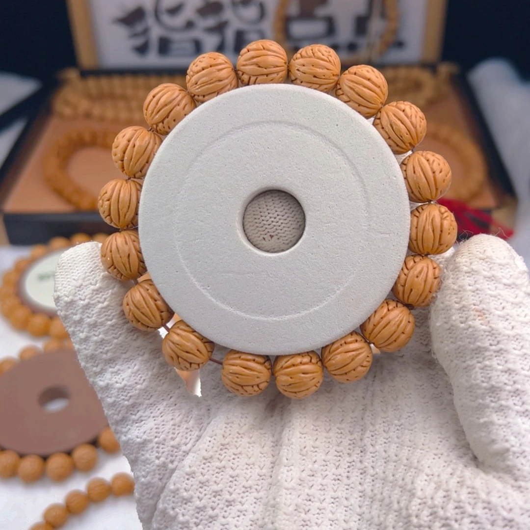 桃核手串1.3「定风珠」野生桃核手串