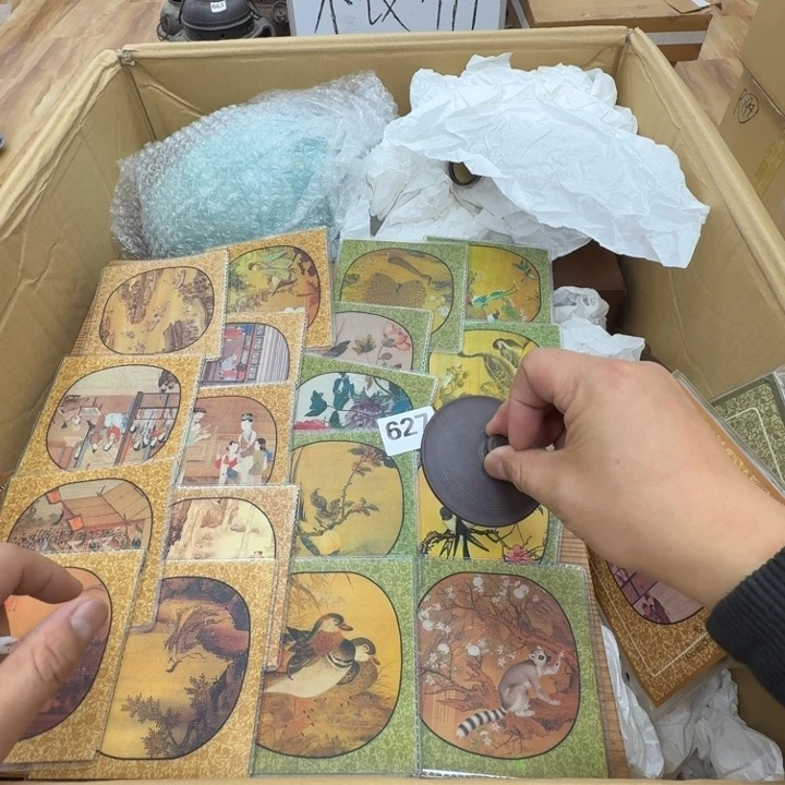 瓷片风*鱼工艺品摆件瓷器摆件正能量