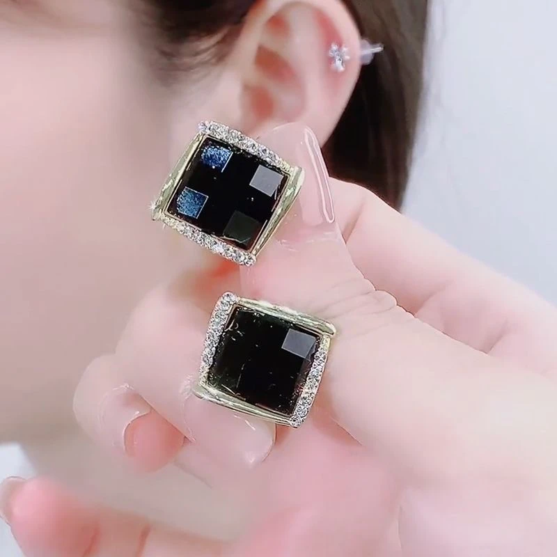 【双生恋】 方形气质耳钉日常可戴耳饰 -59