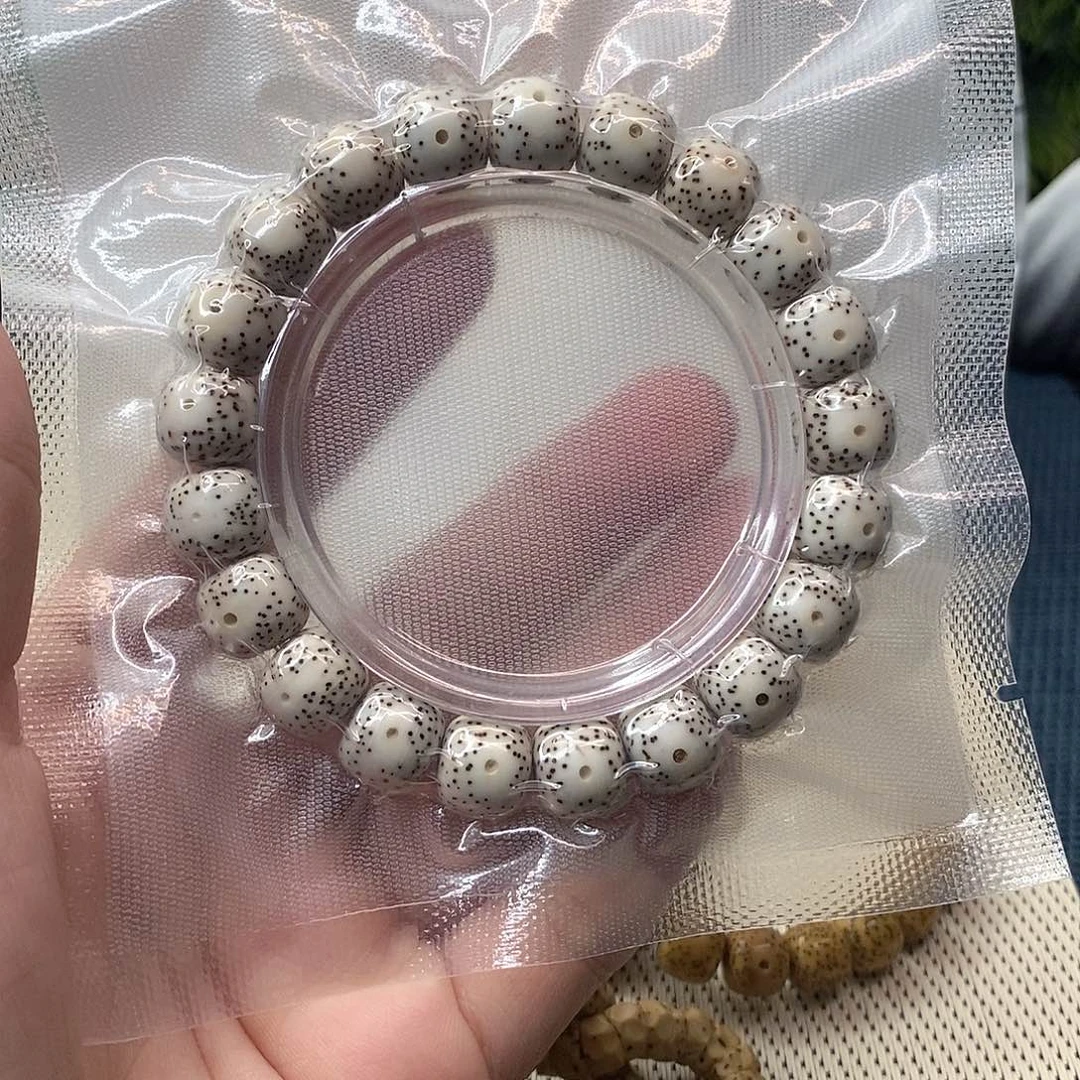 星月菩提吊坠原白大眼单圈11*10