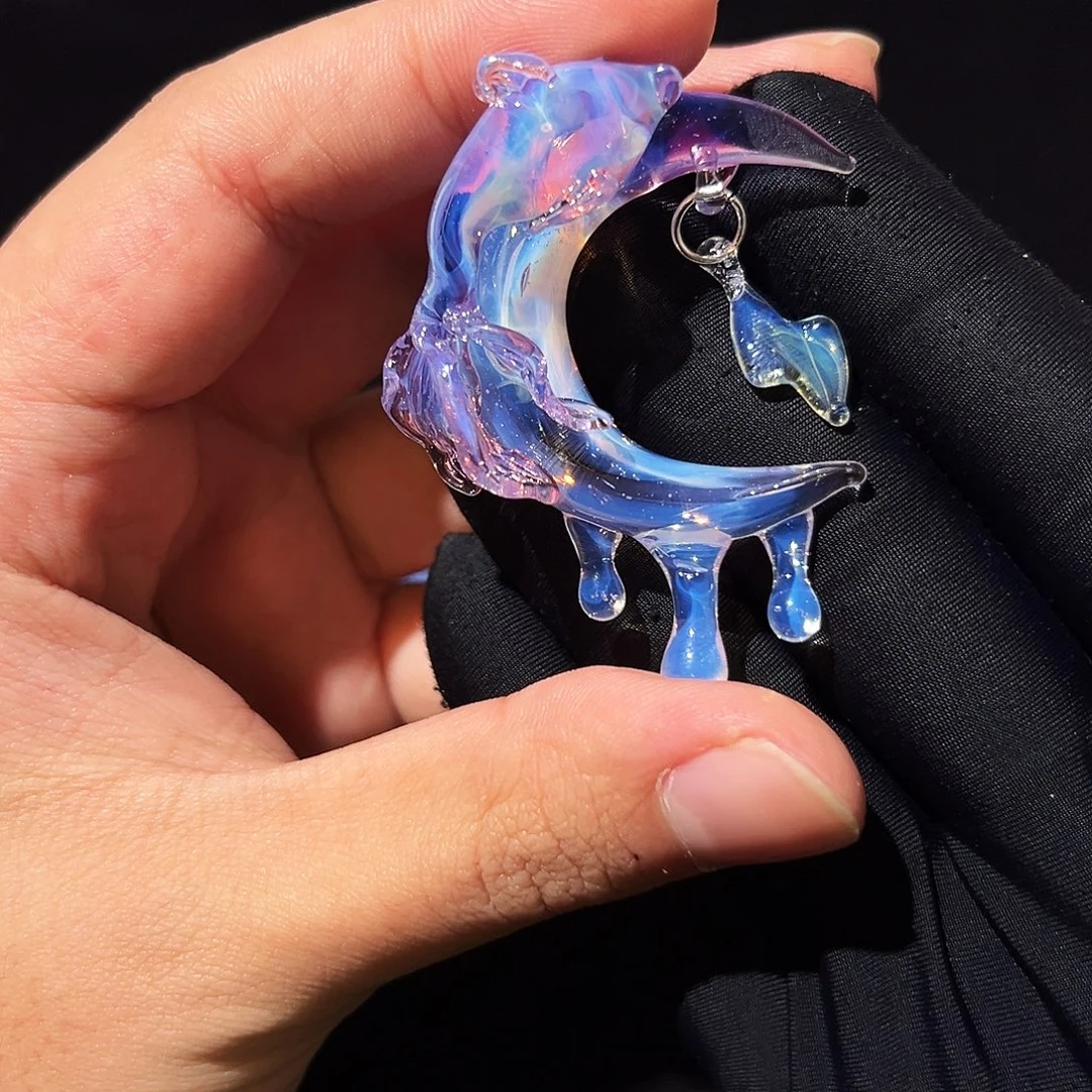 皮***@手工艺品琉璃鲸鱼月亮13#