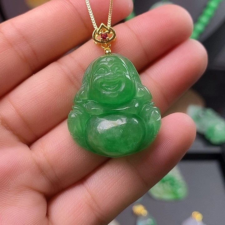 翡翠未镶嵌吊坠(赠链)