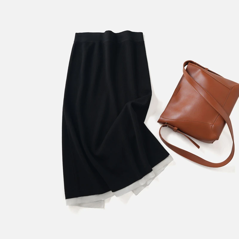 ONLF秋冬显瘦绵羊毛针织单裙51E020581