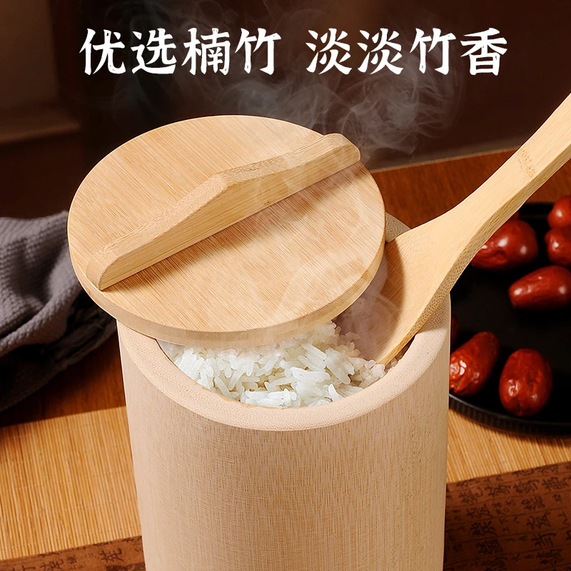 大号竹筒蒸饭桶竹甑子传统手工竹蒸厨房神器大小饭桶天然楠竹竹筒