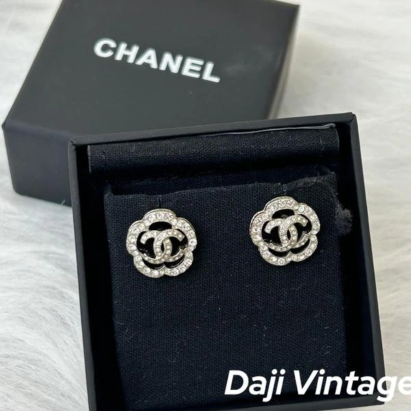 99新 Chanel/香奈儿 大吉中古/8Chanel香奈儿花朵耳钉