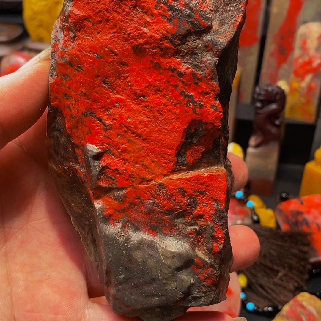 昌化鸡血石追*昌化鸡血石原石